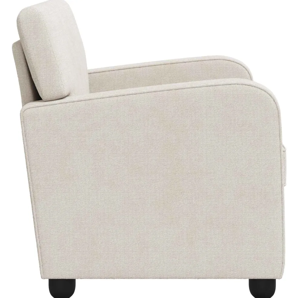 vidaXL Fauteuil Crèmekleurig Chenille