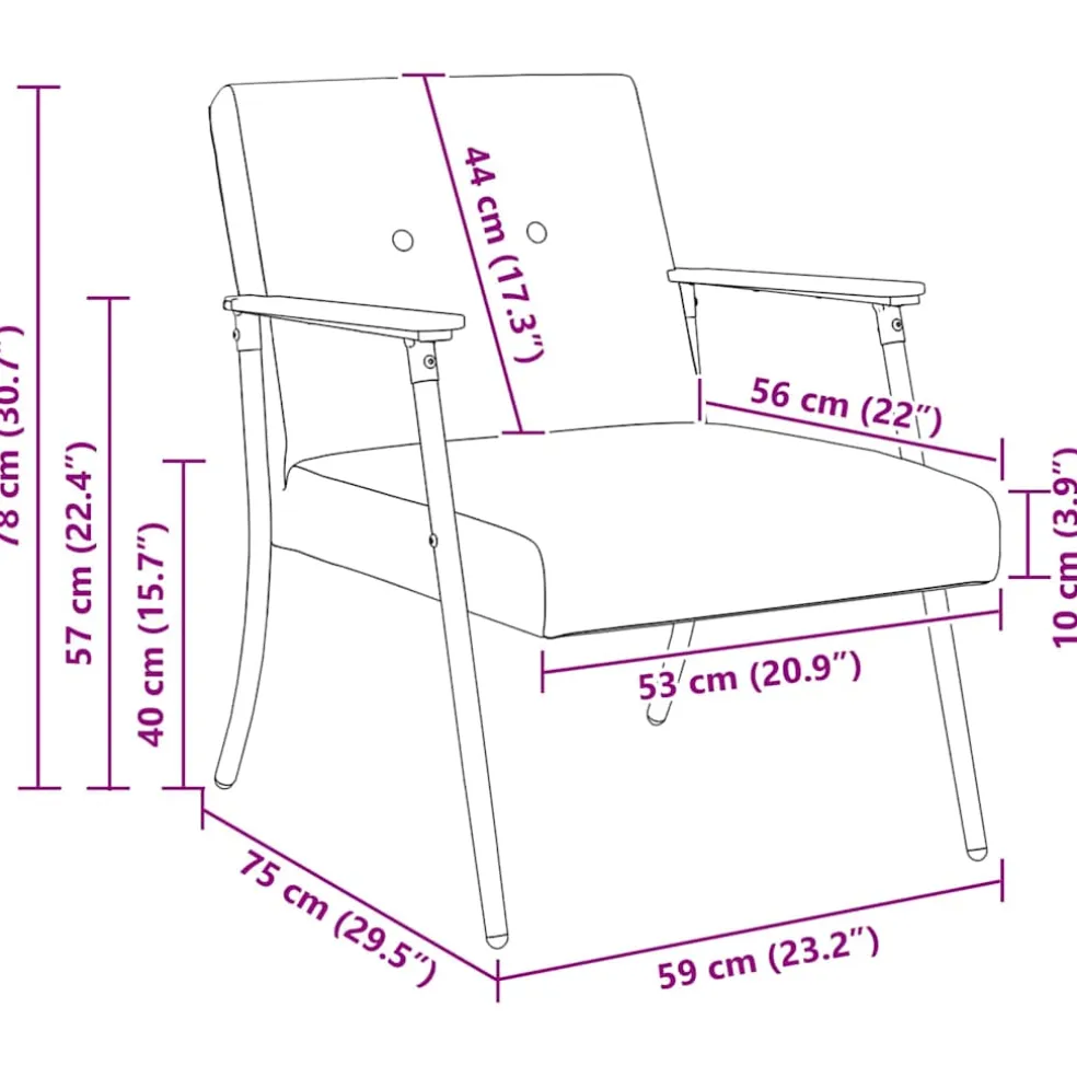 vidaXL Fauteuil Crème Krullend Wol-achtig Stof