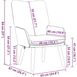 vidaXL Fauteuil Crème 63 x 67 x 94 cm Schapenstof en Triplex