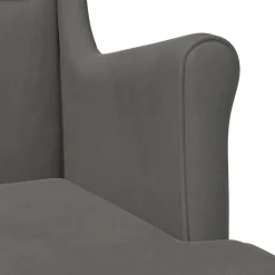 vidaXL Fauteuil Donkergrijs Fluweel