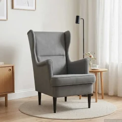 vidaXL Fauteuil Donkergrijs Fluweel