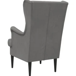 vidaXL Fauteuil Donkergrijs Fluweel