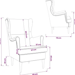 vidaXL Fauteuil Donkergrijs Fluweel