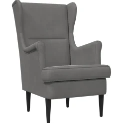 vidaXL Fauteuil Donkergrijs Fluweel
