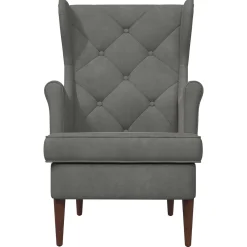 vidaXL Fauteuil Donkergrijs Fluweel