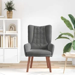 vidaXL Fauteuil Donkergrijs 63 x 67 x 94 cm Fluweel