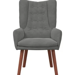 vidaXL Fauteuil Donkergrijs 63 x 67 x 94 cm Fluweel