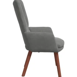 vidaXL Fauteuil Donkergrijs 63 x 67 x 94 cm Fluweel