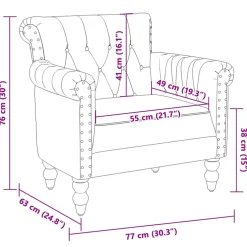 vidaXL Fauteuil echt geitenleer bruin