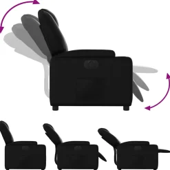 vidaXL Fauteuil elektrisch verstelbaar kunstleer zwart
