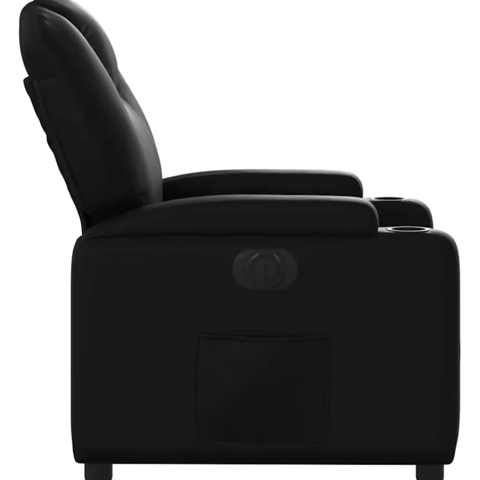 vidaXL Fauteuil elektrisch verstelbaar kunstleer zwart