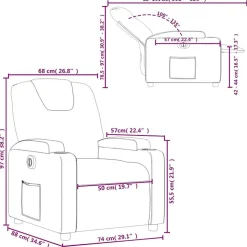 vidaXL Fauteuil elektrisch verstelbaar kunstleer zwart
