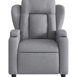 vidaXL Fauteuil elektrisch verstelbaar stof lichtgrijs