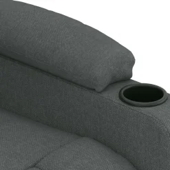 vidaXL Fauteuil elektrisch verstelbaar stof donkergrijs