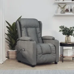 vidaXL Fauteuil elektrisch verstelbaar stof donkergrijs