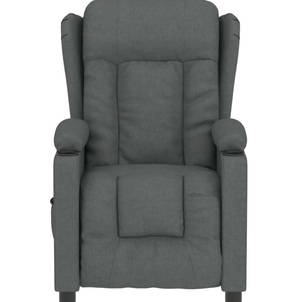 vidaXL Fauteuil elektrisch verstelbaar stof donkergrijs