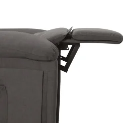 vidaXL Fauteuil elektrisch verstelbaar stof donkergrijs