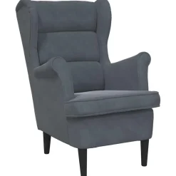 vidaXL Fauteuil fluweel donkergrijs