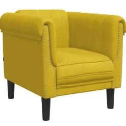 vidaXL Fauteuil fluweel geel