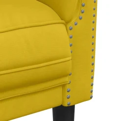 vidaXL Fauteuil fluweel geel