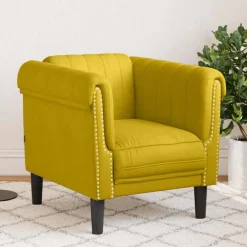 vidaXL Fauteuil fluweel geel