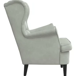 vidaXL Fauteuil fluweel lichtgrijs