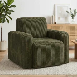 vidaXL Fauteuil Groen corduroy