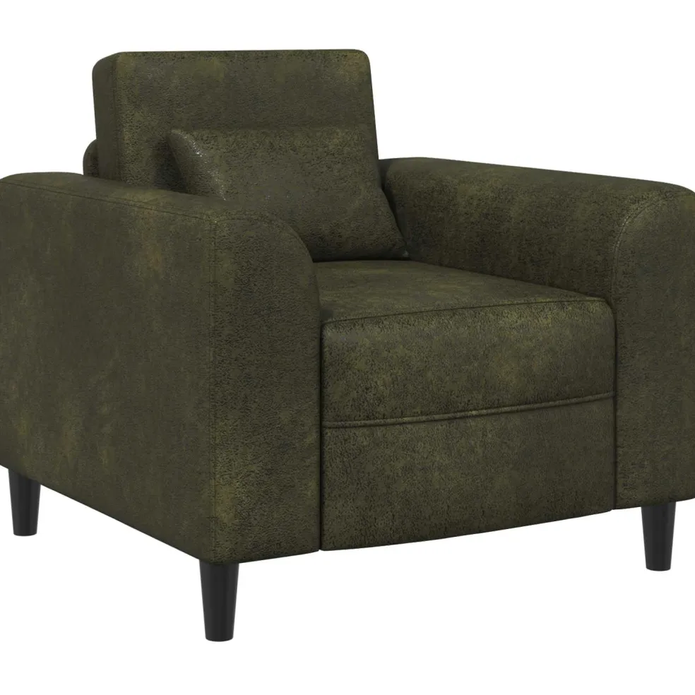 vidaXL Fauteuil Legergroen Nep Suede Leer