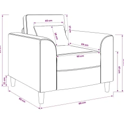vidaXL Fauteuil Legergroen Nep Suede Leer