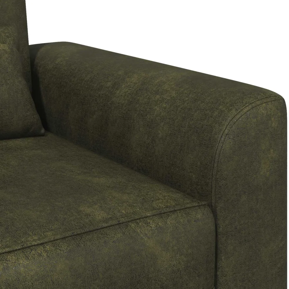 vidaXL Fauteuil Legergroen Nep Suede Leer