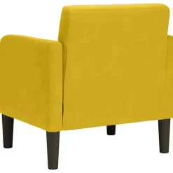 vidaXL Fauteuil met armleuningen 54 cm fluweel geel