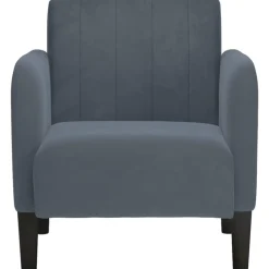 vidaXL Fauteuil met armleuningen 54 cm fluweel donkergrijs