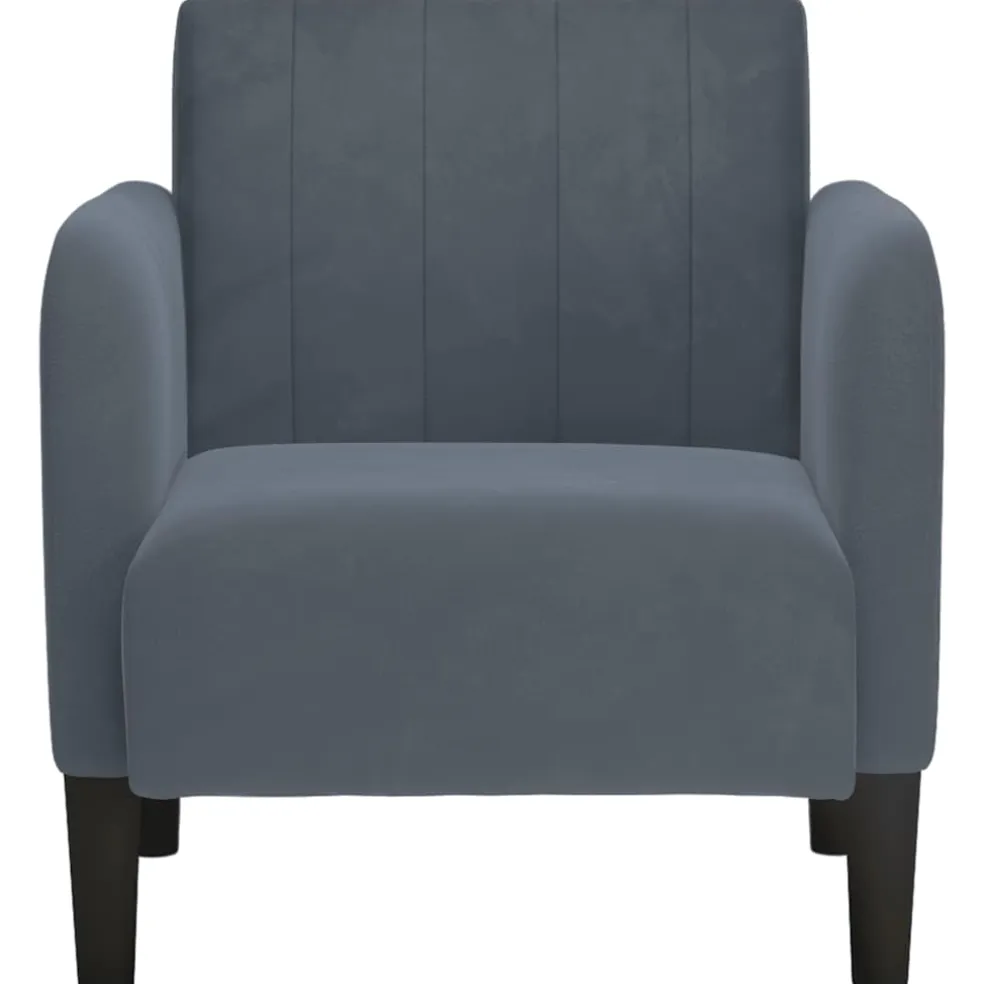 vidaXL Fauteuil met armleuningen 54 cm fluweel donkergrijs