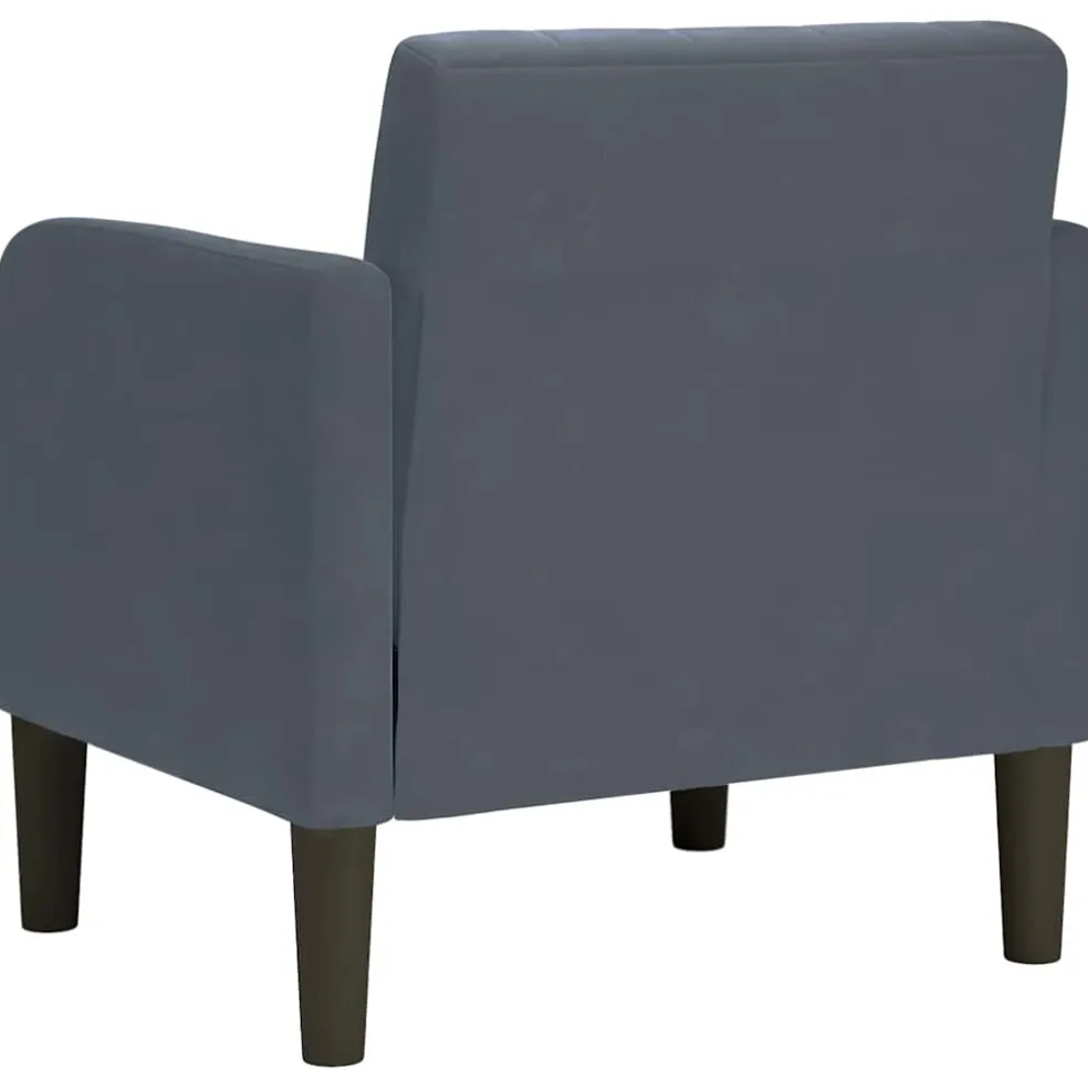 vidaXL Fauteuil met armleuningen 54 cm fluweel donkergrijs