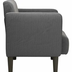 vidaXL Fauteuil met armleuningen 54 cm corduroy stof donkergrijs