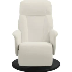vidaXL Fauteuil met voetensteun verstelbaar fluweel crèmekleurig