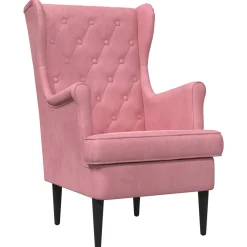 vidaXL Fauteuil Roze Fluweel
