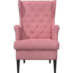 vidaXL Fauteuil Roze Fluweel