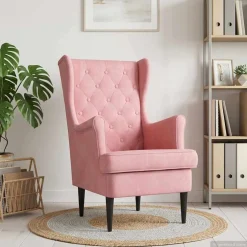 vidaXL Fauteuil Roze Fluweel