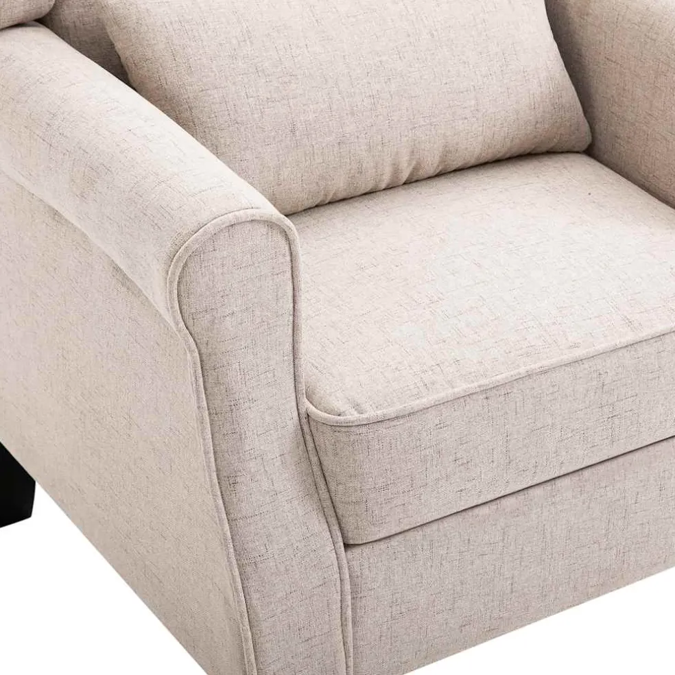 vidaXL Fauteuil stof beige