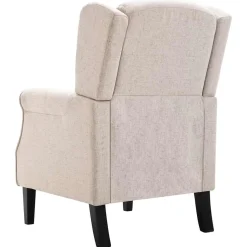 vidaXL Fauteuil stof beige