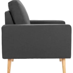 vidaXL Fauteuil stof donkergrijs