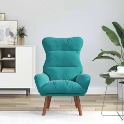 vidaXL Fauteuil Turquoise 69 x 74 x 93 cm Fluweel