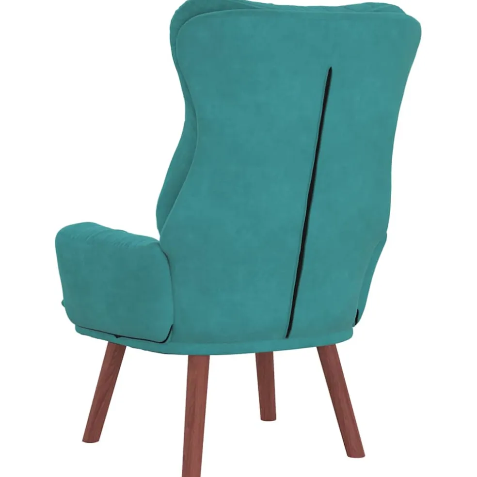 vidaXL Fauteuil Turquoise 69 x 74 x 93 cm Fluweel