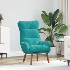 vidaXL Fauteuil Turquoise 69 x 74 x 93 cm Fluweel
