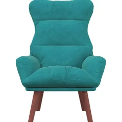 vidaXL Fauteuil Turquoise 69 x 74 x 93 cm Fluweel