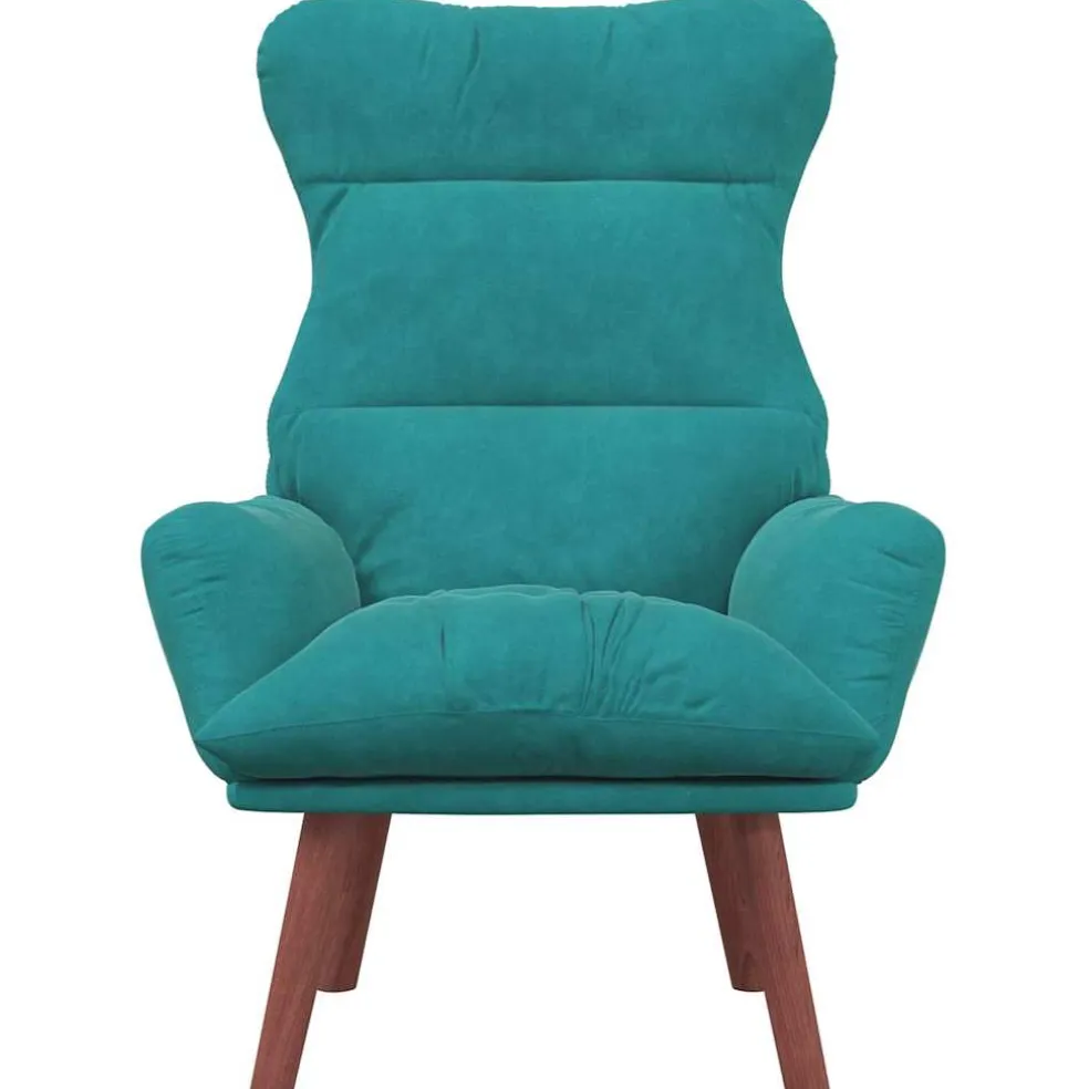 vidaXL Fauteuil Turquoise 69 x 74 x 93 cm Fluweel