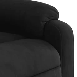 vidaXL Fauteuil verstelbaar microvezelstof zwart