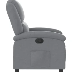 vidaXL Fauteuil verstelbaar stof lichtgrijs