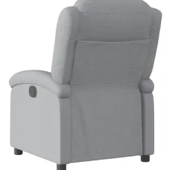 vidaXL Fauteuil verstelbaar stof lichtgrijs